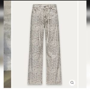 Kuwalla Leopard Print Wide-Leg Pants